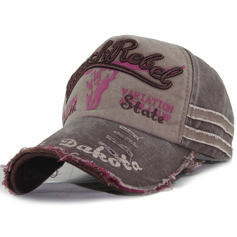 Wholesale Used Ox Head, Washed and Edged New Cotton Baseball Cap